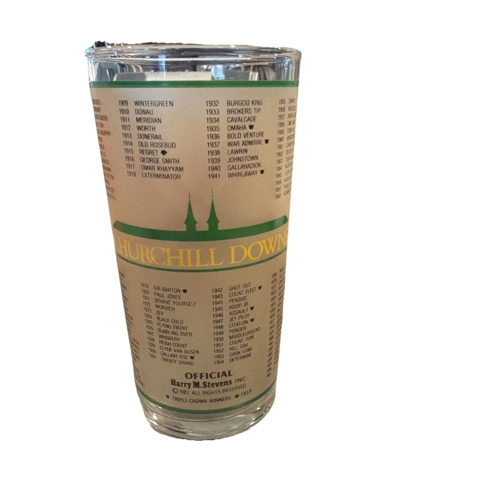 1987 12 oz Mint Julep Glass‎ 113th Kentucky Derby, Churchill Downs Vintage